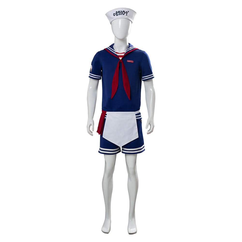 Adulte & Enfant Stranger Things Saison 3 S3 Scoops Ahoy Steve Harrington Cosplay Costume