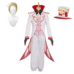 Hazbin Hotel 2 Lucifer Démon Tenue Blanche Cosplay Costume