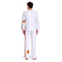 Andor Andor Prisonnier Tenue Blanche Cosplay Costume Carnaval