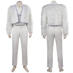 Black Mirror 6 Chris Gillhaney Blanc Tenue Cosplay Costume Carnaval