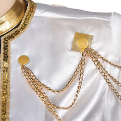 Femme Golden Tenue Noire et Blanche Cosplay Costume