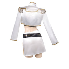 Femme Golden Tenue Noire et Blanche Cosplay Costume