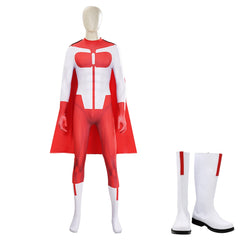 Invincible Saison 3(2025) Omni-Man Nolan Tenue Rouge et Blanche Cosplay Costume