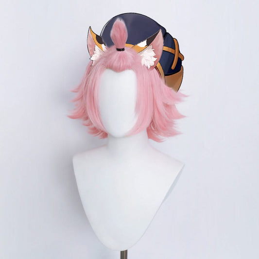 Genshin Impact Diona Perruque Rose Cosplay Perruque