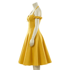 Cosplay Costume Anita West Side Story Film Cosplay Robe Jaune Femme