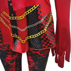 Cosplay Costume Red Descendants: Wicked Wonderland(2026) Film Cosplay Combinaison Rouge Adulte & Enfant
