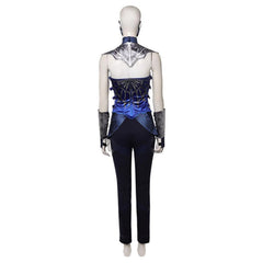 Cosplay Costume Kitana Mortal Kombat 2(2026) Film Cosplay Tenue Bleue avec Masque Femme