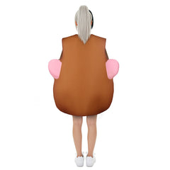 Adulte & Enfant Costume Monsieur Patate et Madame Patate Film Combinaison Marron