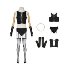 Cosplay Costume Dr. Frank-N-Furter La Folle Histoire de Rocky Horror(1975) Film Cosplay Tenue Noire Homme