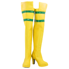 Cosplay Costume Rogue Jeu Cosplay Combinaison Verte et Jaune Femme