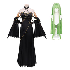 Code Geass 20e Anniversaire C.C. Robe Noire Cosplay Costume Perruque