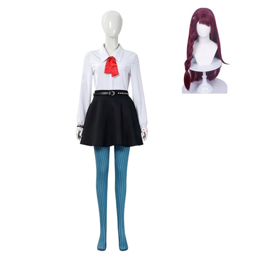 Cosplay Costume Enfant Billie Billie À la Croisée des Mondes(2026) Film Cosplay Tenue Noire et Blanche Perruque