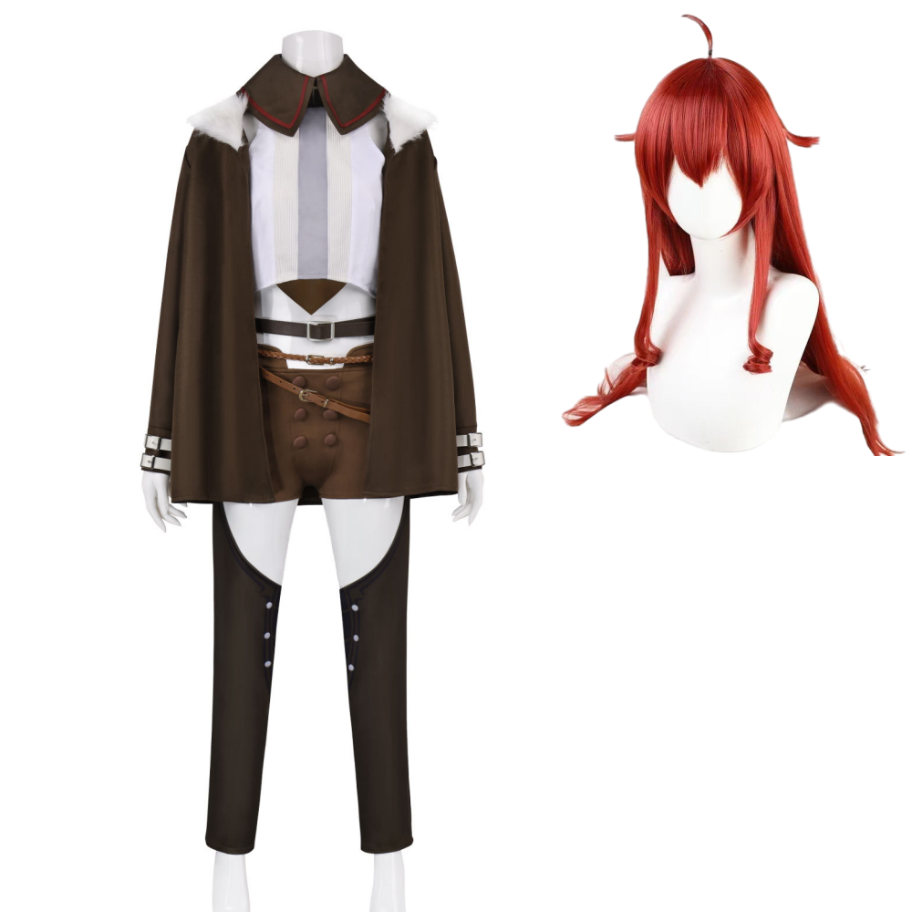 Cosplay Costume Eris Greyrat Mushoku Tensei: Jobless Reincarnation Saison 3(2026) Anime Cosplay Tenue Marron Femme