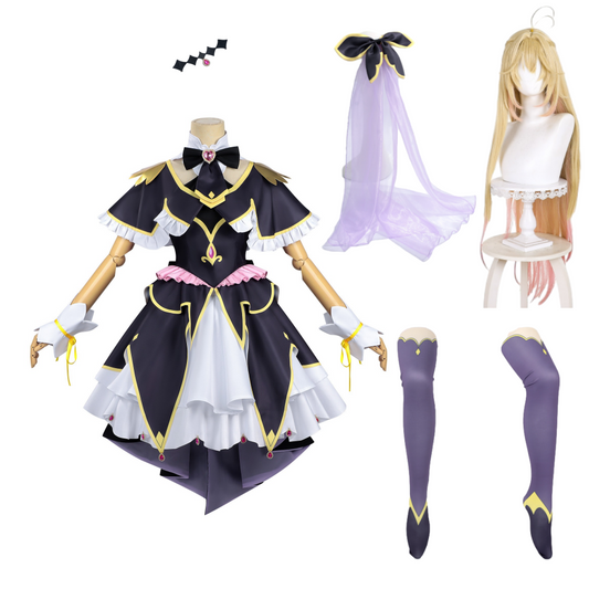 Cosplay Costume Luluka Moria Star Detective Precure!(2026) Anime Cosplay Tenue Violette et Noire Femme