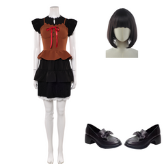Cosplay Costume Mayu Amakura Fatal Frame 2 Remake(2026) Jeu Cosplay Robe Noire et Brune Tenue Femme