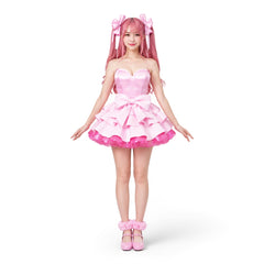 Cosplay Costume Mizi Alien Stage(2026) TV Cosplay Robe Rose Femme