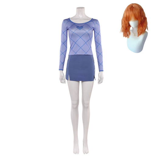 Cosplay Costume Nami One Piece Live Action 2(2026) TV Cosplay Tenue Bleue Femme Perruque