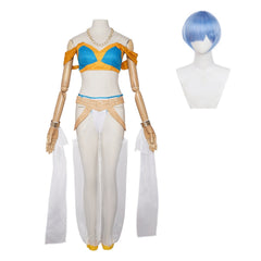 Cosplay Costume Rem RE0(2026) Anime Cosplay Tenue Bleue et Blanche Femme Perruque