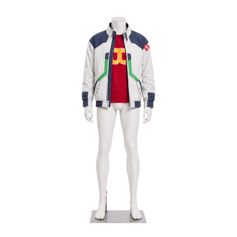 Cosplay Costume Roman Carax Cyberpunk: Edgerunners 2(2026) Anime Cosplay Manteau Bleu et Blanc Homme