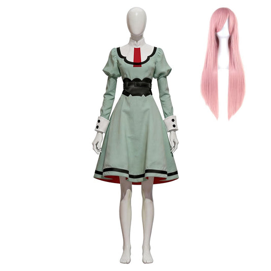 Cosplay Costume Sapphire The Ribbon Hero(2026) Anime Cosplay Robe Verte Femme Perruque