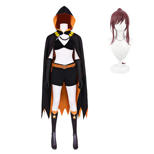 Cosplay Costume Shaula RE0(2026) Anime Cosplay Tenue Noire Femme Perruque