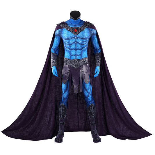 Cosplay Costume Skeleton King Les Maîtres de l'Univers(2026) Film Cosplay Combinaison Bleue Homme Ver.2