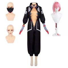 Cosplay Costume Talia Yang Cyberpunk: Edgerunners 2(2026) TV Cosplay Tenue Noire Femme Perruque Masque Boucles d'Oreilles