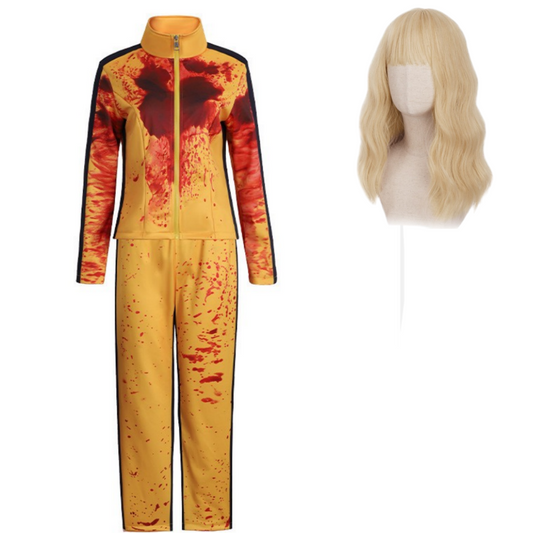 Cosplay Costume The Bride Kill Bill(2003) Film Cosplay Tenue Jaune Femme Perruque