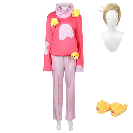 Hazbin Hotel 2(2025) Lucifer Pyjama Cosplay Costume Perruque Pantoufles