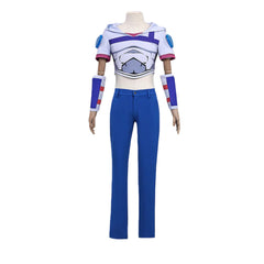 Johnny Joestar Tenue Blanche et Bleue Cosplay Costume