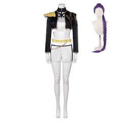 KPop Demon Hunters(2025) Rumi Golden Tenue Noire et Blanche Cosplay Costume Perruque