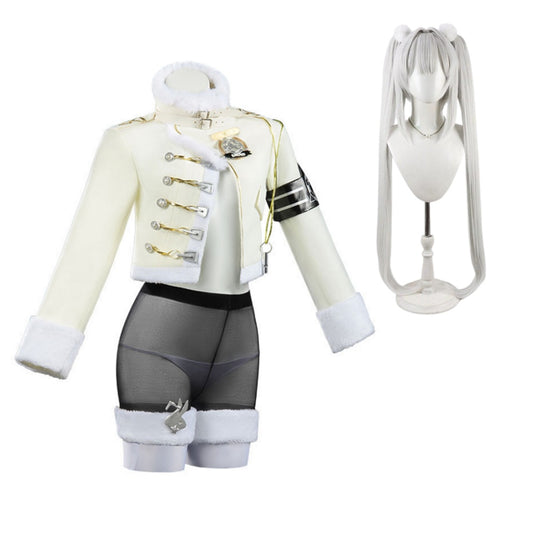 Nikke Goddess of Victory Blanc Tenue Beige Cosplay Costume Perruque