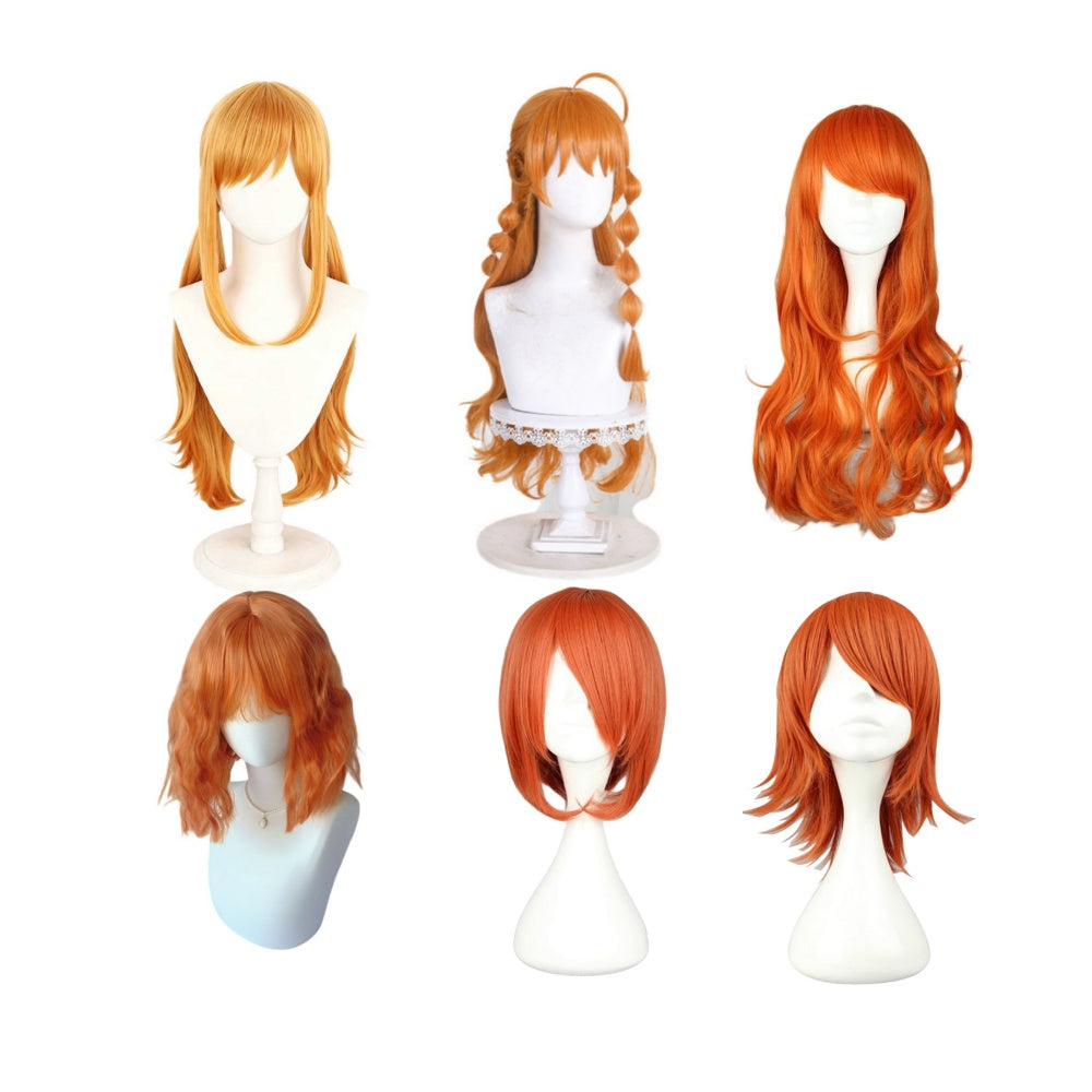 One Piece Nami Cosplay Perruques Orange