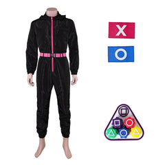 Squid Game 2(2024) Combinaison Noire Sans Masque Cosplay Costume