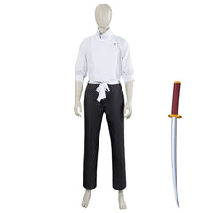 Yuta Okkotsu Tenue Blanche et Noire Cosplay Costume Couteau