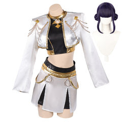 Femme Golden Tenue Noire et Blanche Cosplay Costume