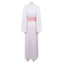 ABBA Femme Anni-Frid Lyngstad 1970s Robe Rose et Blanche Costume Vintage