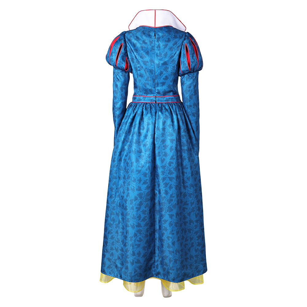 Adulte Blanche Neige(2025) Blanche Neige Robe Bleue+Collier+Bandeau Cosplay Costume