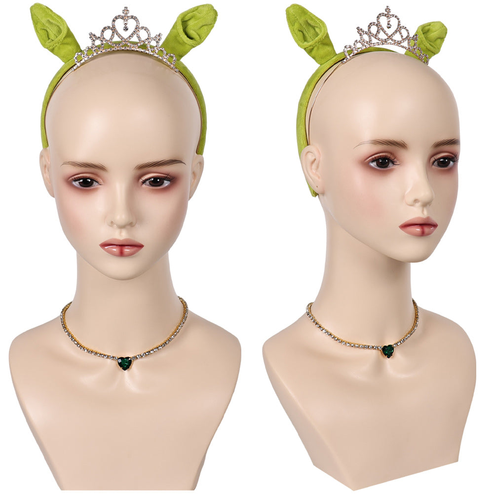 Adulte Film Shrek Princess Fiona Collier+Serre-tête+Couronne Cosplay Accessoires