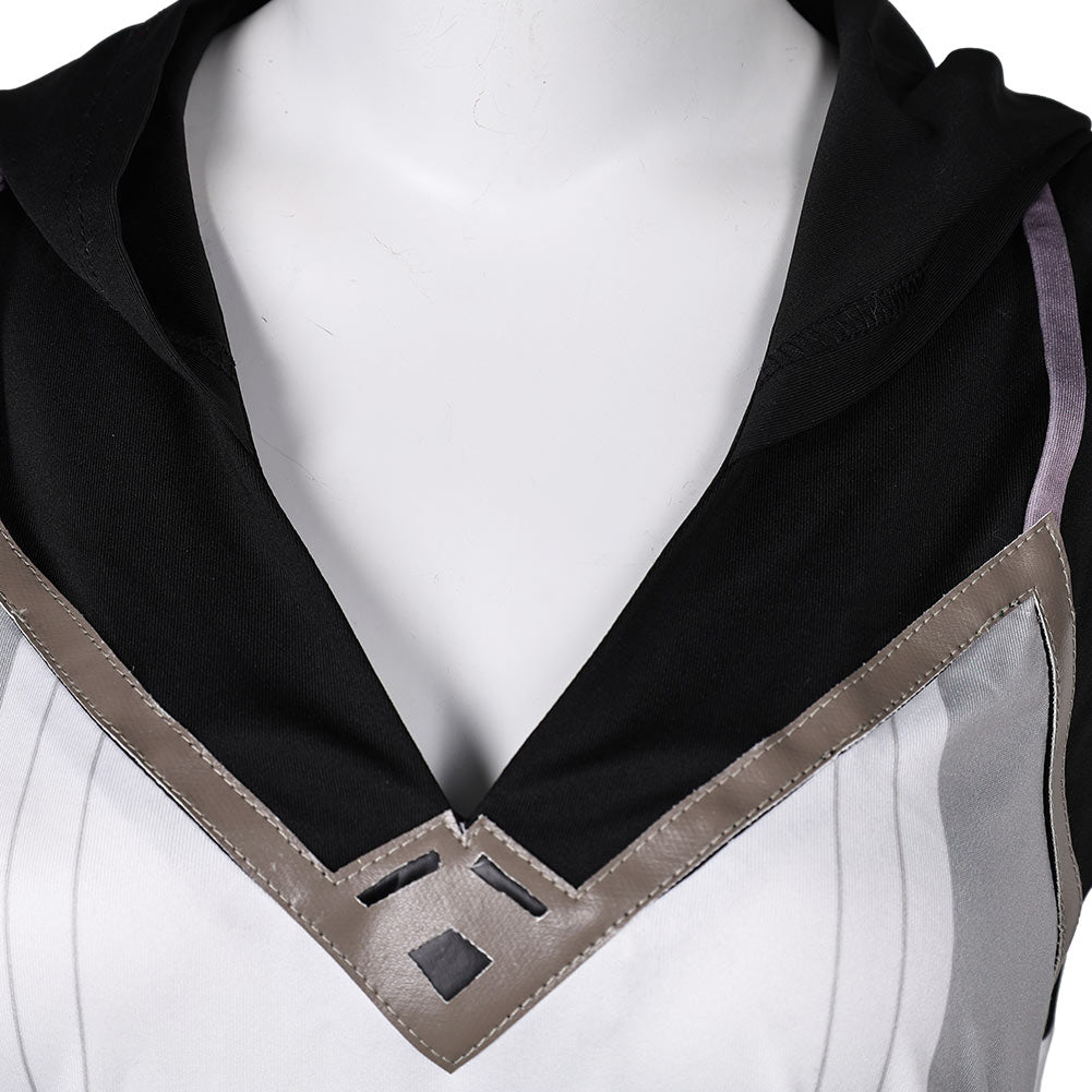 Arcane: League of Legends Saison 2 Vi Tenue Blanche et Noire Cosplay Costume