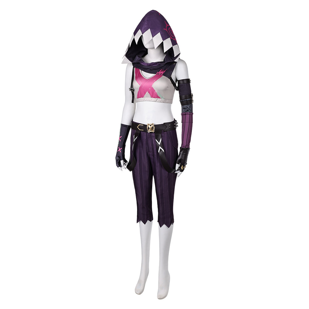 Arcane: League of Legends Saison 2(2024) Jinx Tenue avec Chapeau Cosplay Costume