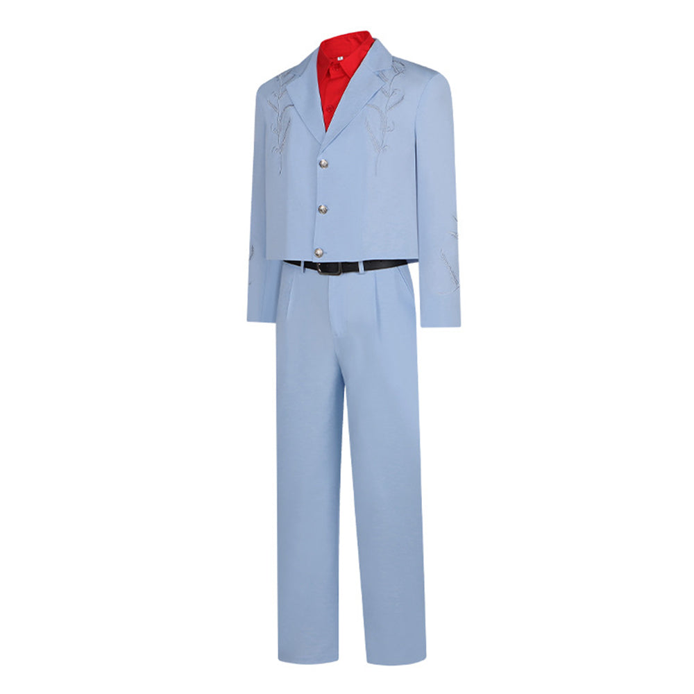 Bruno Mars Tenue Bleue de Scène Cosplay Costume