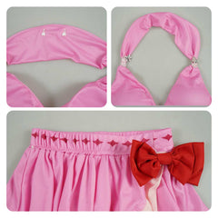 Cosplay Costume Aerith Gainsborough Final Fantasy Jeu Cosplay Maillot de Bain Rose Femme