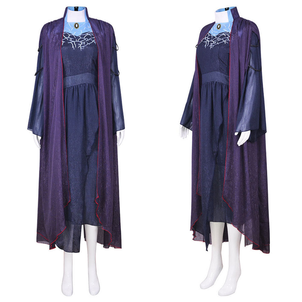 Cosplay Costume Agatha Harkness Wanda Vision TV Cosplay Robe Violette Femme