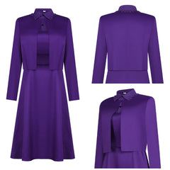 Cosplay Costume Agnes The Testaments(2026) TV Cosplay Tenue Violette Femme
