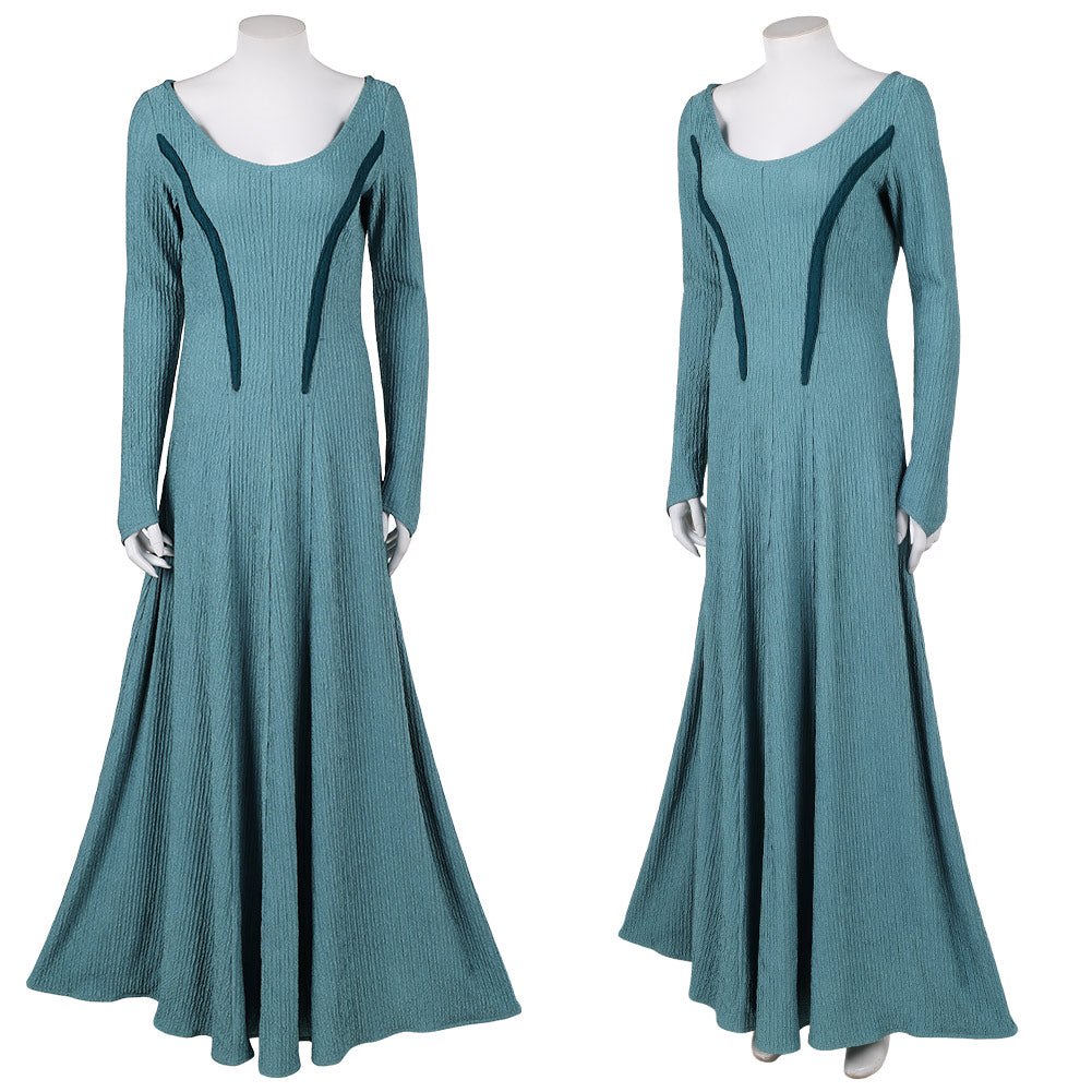 Cosplay Costume Alicent Hightower House of The Dragon 3(2026) TV Cosplay Robe Bleu-vert Femme
