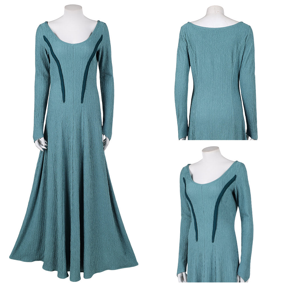 Cosplay Costume Alicent Hightower House of The Dragon 3(2026) TV Cosplay Robe Bleu-vert Femme