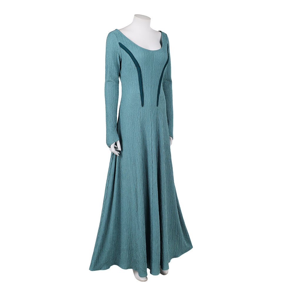 Cosplay Costume Alicent Hightower House of The Dragon 3(2026) TV Cosplay Robe Bleu-vert Femme