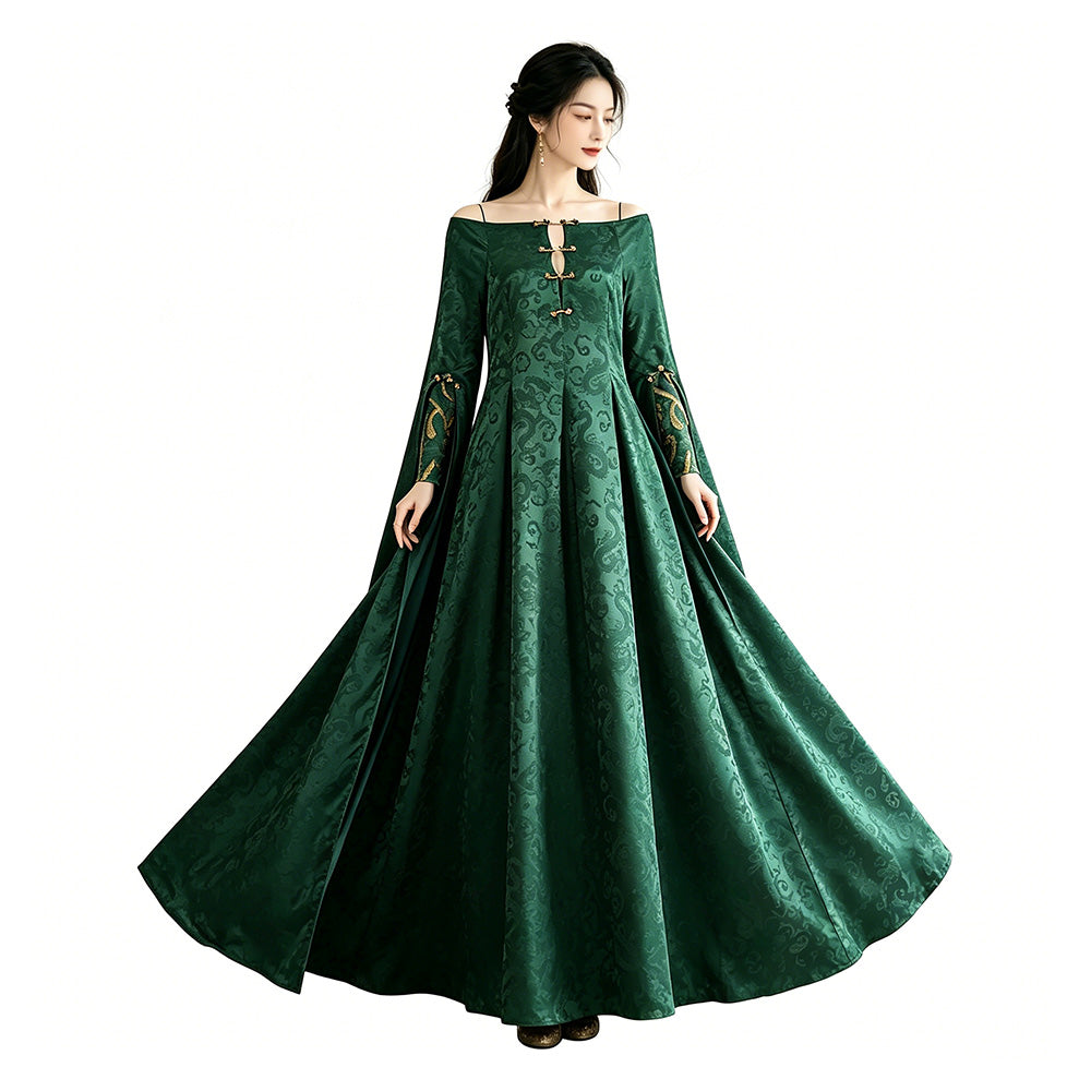 Cosplay Costume Alicent Hightower House of the Dragon 3(2026) TV Cosplay Robe Verte Femme