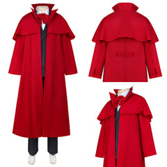 Cosplay Costume Alucard Herushingu Anime Cosplay Tenue Rouge Homme